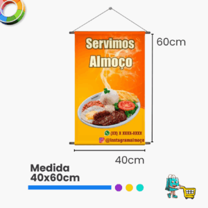 1 Banner em Lona Brilho - 40x60cm