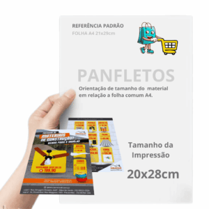 1.000 unid. Folheto - 20x28cm em Couché Brilho 90g - impressão frente e verso