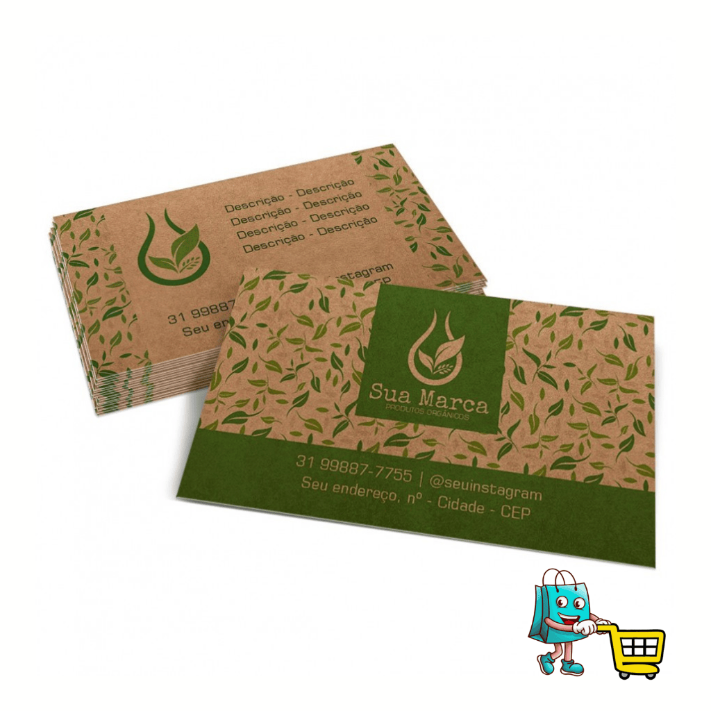 1.000 unid. Cartão Fidelidade - 88x48mm - Kraft 280g