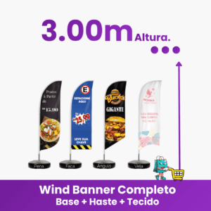 Wind Banner Personalizado em Cotia kit completo para calçada