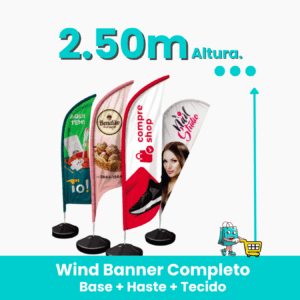 Wind Banner Personalizado em Cotia kit completo para calçada