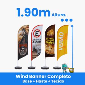 Wind Banner Personalizado em Cotia kit completo para calçada